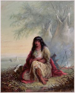 Sioux Indian Girl (wc e guache sobre papel)
